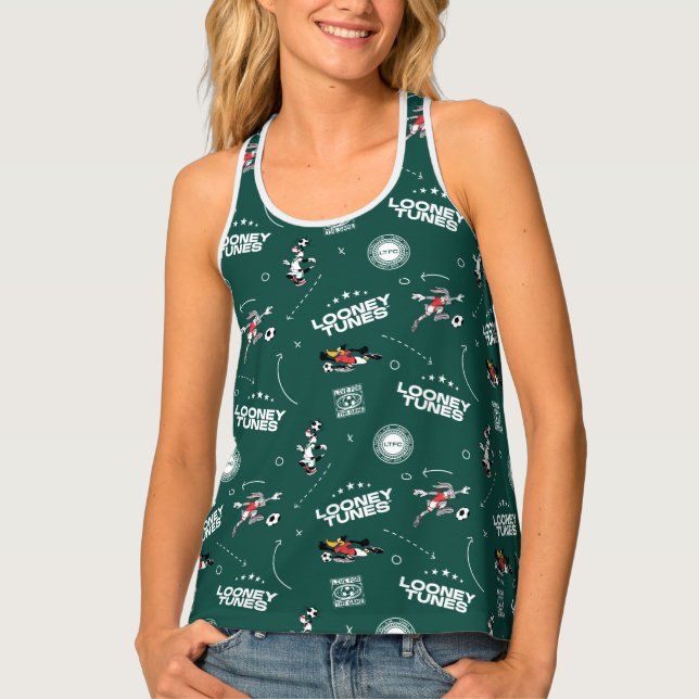 LOONEY TUNES™ Soccer Playbook Pattern Tank Top (Front)