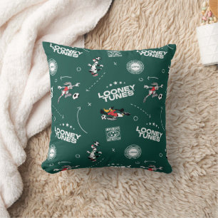 LOONEY TUNES™ Soccer Playbook Pattern Throw Pillow