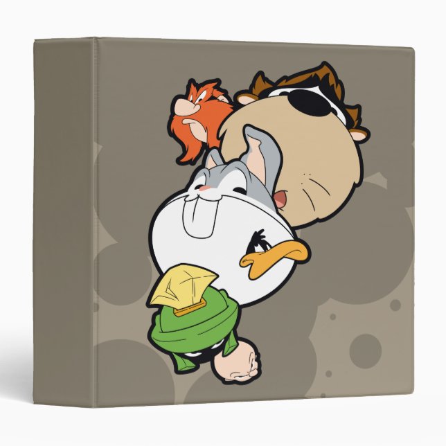 LOONEY TUNES™ Stylized Big Heads 3 Ring Binder (Front/Spine)