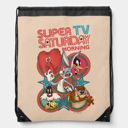 LOONEY TUNES  Super TV Saturday Morning Drawstring Bag