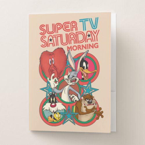 LOONEY TUNES  Super TV Saturday Morning Pocket Folder