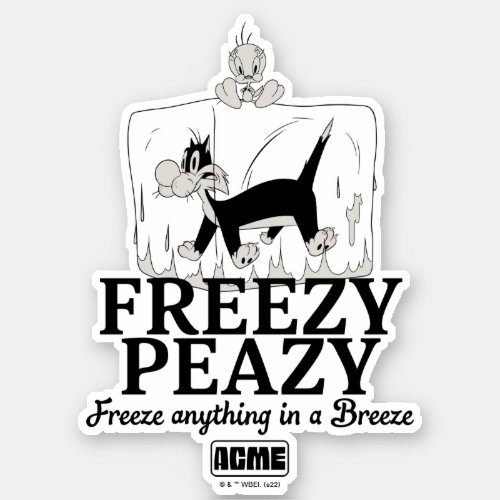 LOONEY TUNES  SYLVESTER  TWEETY Freezy Peazy Sticker
