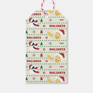 LOONEY TUNES™ SYLVESTER™ & TWEETY™ Holiday Pattern Gift Tags