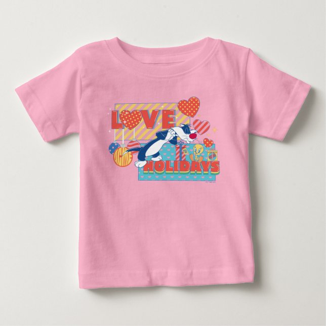 LOONEY TUNES™ | SYLVESTER™ & TWEETY™Love Holidays Baby T-Shirt (Front)