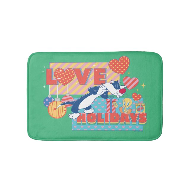 LOONEY TUNES™ | SYLVESTER™ & TWEETY™Love Holidays Bath Mat (Front)