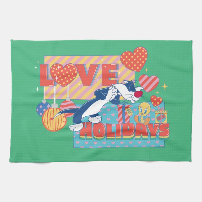 LOONEY TUNES™ | SYLVESTER™ & TWEETY™Love Holidays Kitchen Towel (Horizontal)
