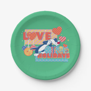 LOONEY TUNES™   SYLVESTER™ & TWEETY™Love Holidays Paper Plates