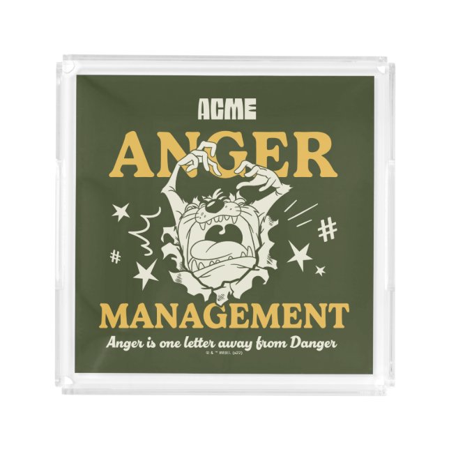 LOONEY TUNES™ |TAZ™ ACME Anger Management Acrylic Tray (Front)