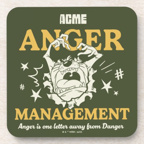 LOONEY TUNES TAZ ACME Anger Management Beverage Coaster