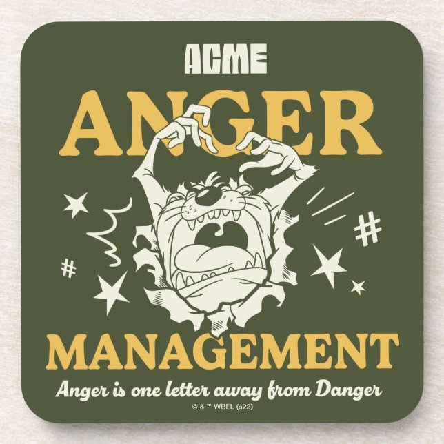 LOONEY TUNES™ |TAZ™ ACME Anger Management Beverage Coaster (Front)