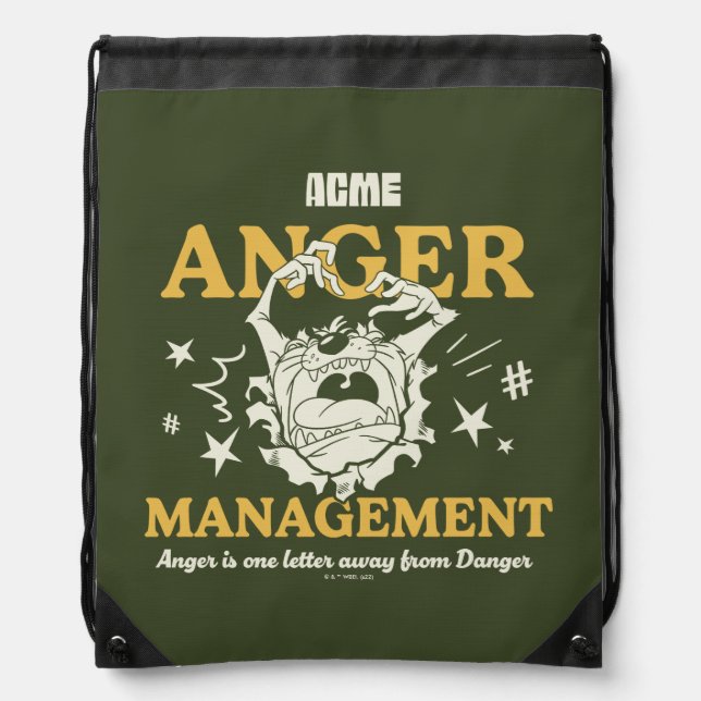 LOONEY TUNES™ |TAZ™ ACME Anger Management Drawstring Bag (Front)