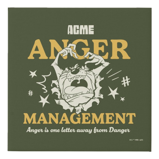 LOONEY TUNES™ |TAZ™ ACME Anger Management Faux Canvas Print (Front)