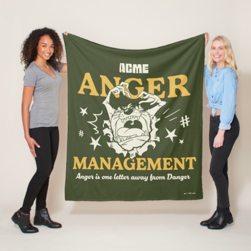 LOONEY TUNES TAZ ACME Anger Management Fleece Blanket