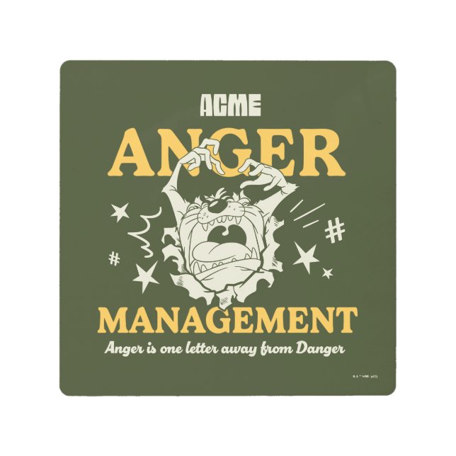 LOONEY TUNES™ |TAZ™ ACME Anger Management Metal Print (Front)