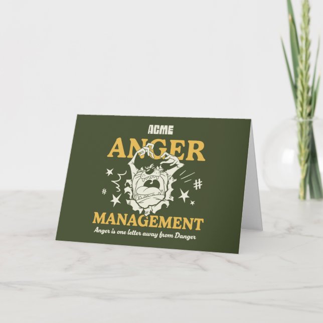 LOONEY TUNES™ |TAZ™ ACME Anger Management Note Card (Front)