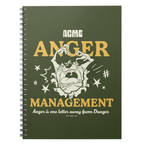 LOONEY TUNES TAZ ACME Anger Management Notebook
