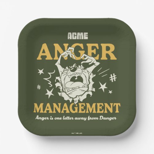 LOONEY TUNES TAZ ACME Anger Management Paper Plates