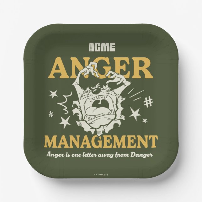LOONEY TUNES™ |TAZ™ ACME Anger Management Paper Plates (Front)
