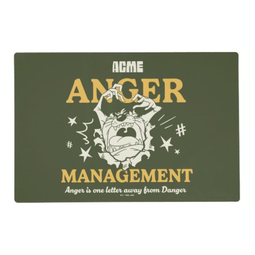 LOONEY TUNES TAZ ACME Anger Management Placemat