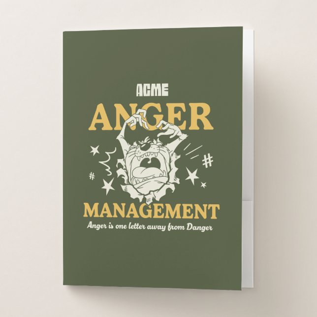 LOONEY TUNES™ |TAZ™ ACME Anger Management Pocket Folder (Front)