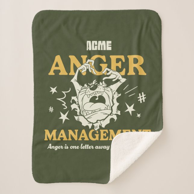 LOONEY TUNES™ |TAZ™ ACME Anger Management Sherpa Blanket (Front)