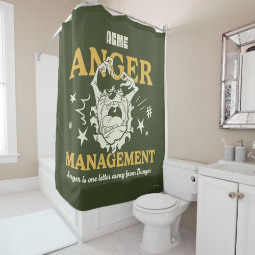LOONEY TUNES TAZ ACME Anger Management Shower Curtain