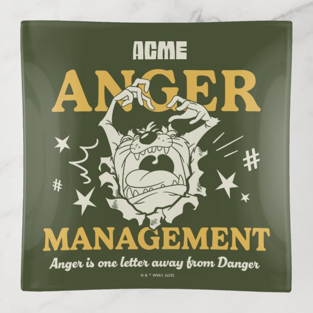 LOONEY TUNES™ |TAZ™ ACME Anger Management Trinket Tray (Front)