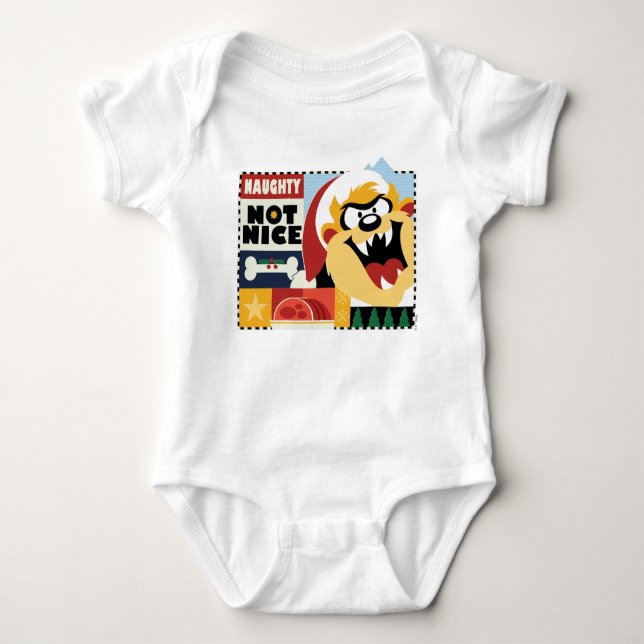 LOONEY TUNES™ TAZ™ Naughty Not Nice Baby Bodysuit (Front)