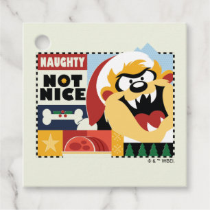 LOONEY TUNES™ TAZ™ Naughty Not Nice Favor Tags