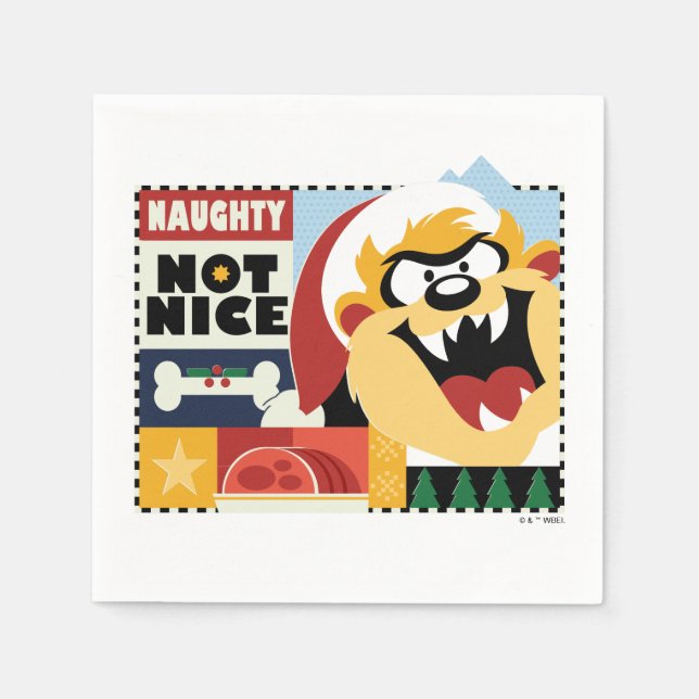LOONEY TUNES™ TAZ™ Naughty Not Nice Napkins (Front)