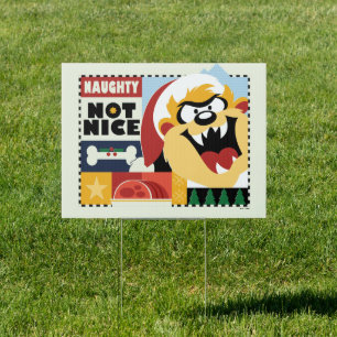 LOONEY TUNES™ TAZ™ Naughty Not Nice Sign