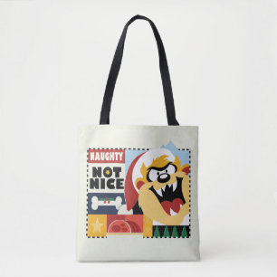 LOONEY TUNES™ TAZ™ Naughty Not Nice Tote Bag