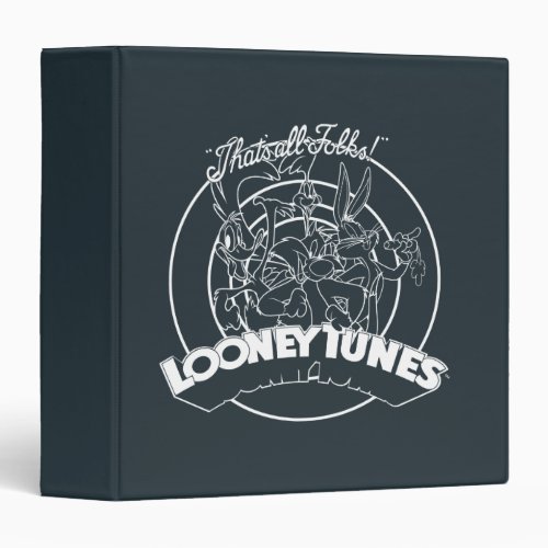 LOONEY TUNES THATS ALL FOLKS 3 RING BINDER