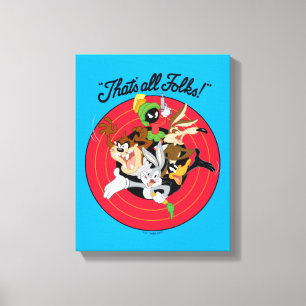 LOONEY TUNES™ "THAT'S ALL FOLKS!™" Bullseye Group Canvas Print