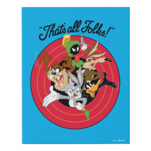 LOONEY TUNES™ "THAT'S ALL FOLKS!™" Bullseye Group Faux Canvas Print