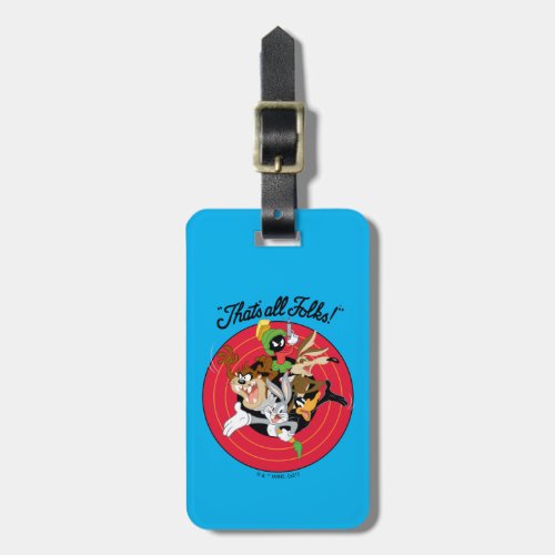LOONEY TUNES THATS ALL FOLKS Bullseye Group Luggage Tag