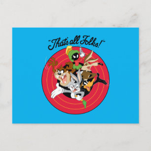 LOONEY TUNES™ "THAT'S ALL FOLKS!™" Bullseye Group Postcard