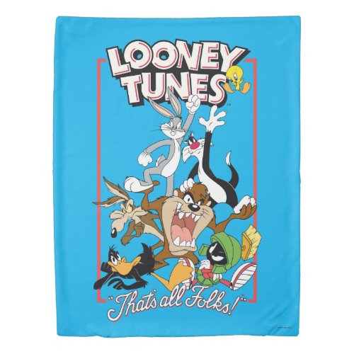 LOONEY TUNESâ THATS ALL FOLKSâ Group Stack Duvet Cover