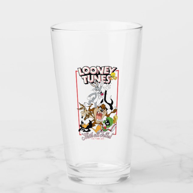 LOONEY TUNES™ "THAT'S ALL FOLKS!™" Group Stack Glass (Front)
