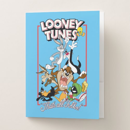 LOONEY TUNES THATS ALL FOLKS Group Stack Pocket Folder