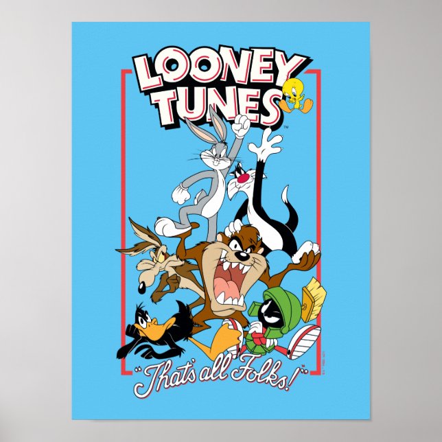 LOONEY TUNES™ "THAT'S ALL FOLKS!™" Group Stack Poster (Front)