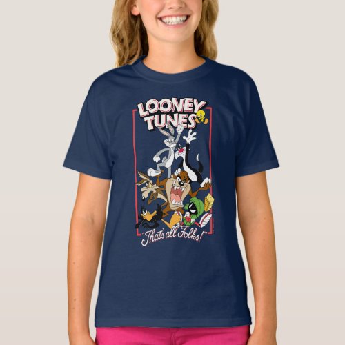 LOONEY TUNES THATS ALL FOLKS Group Stack T_Shirt