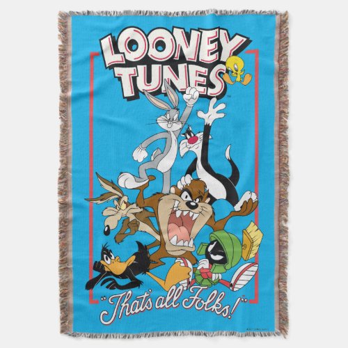 LOONEY TUNESâ THATS ALL FOLKSâ Group Stack Throw Blanket