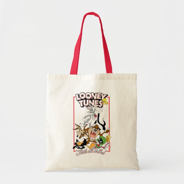 LOONEY TUNES™ "THAT'S ALL FOLKS!™" Group Stack Tote Bag (Front)