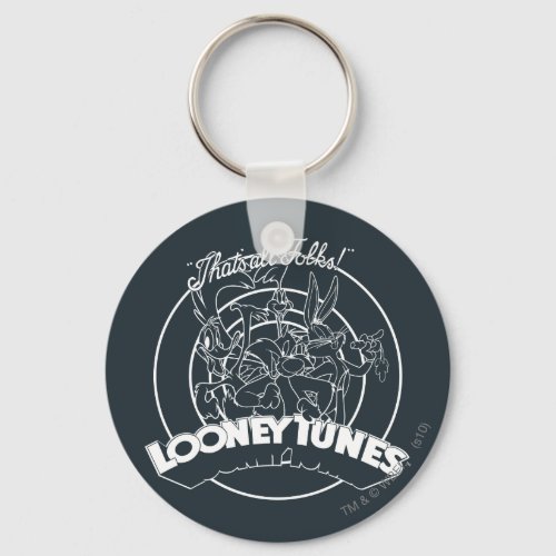 LOONEY TUNES THATS ALL FOLKS KEYCHAIN
