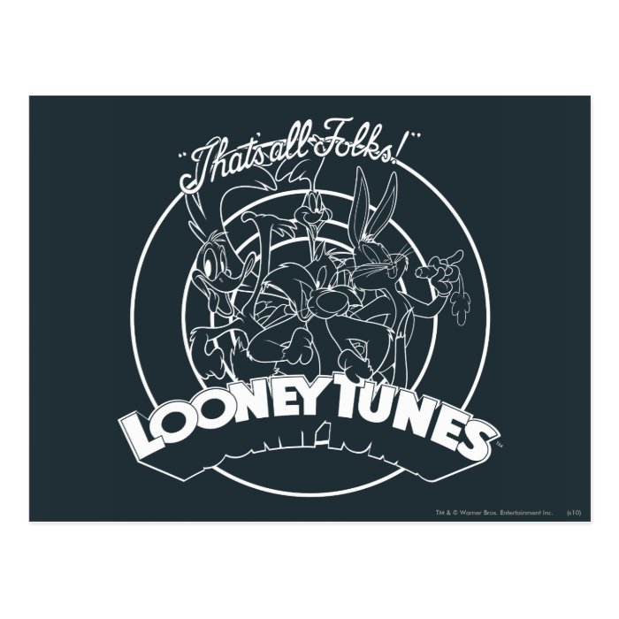 Looney Tunes That's All Folks Post Cards