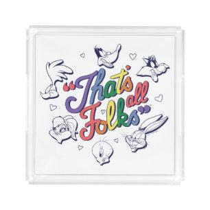 LOONEY TUNES™ - That's All Folks! Pride Badge Acrylic Tray
