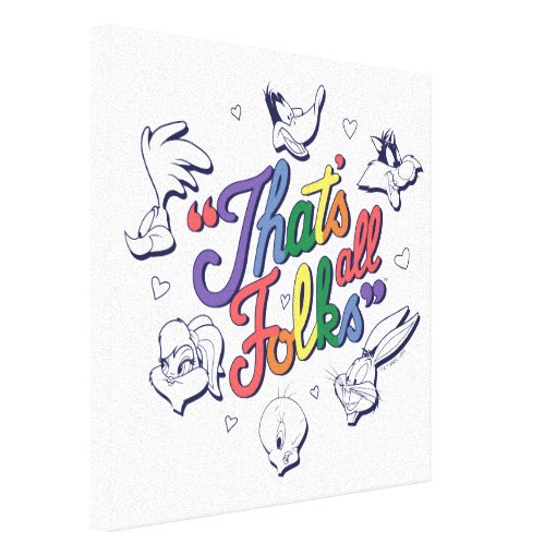 Looney Tunes™ Thats All Folks Pride Badge Canvas Print Zazzle