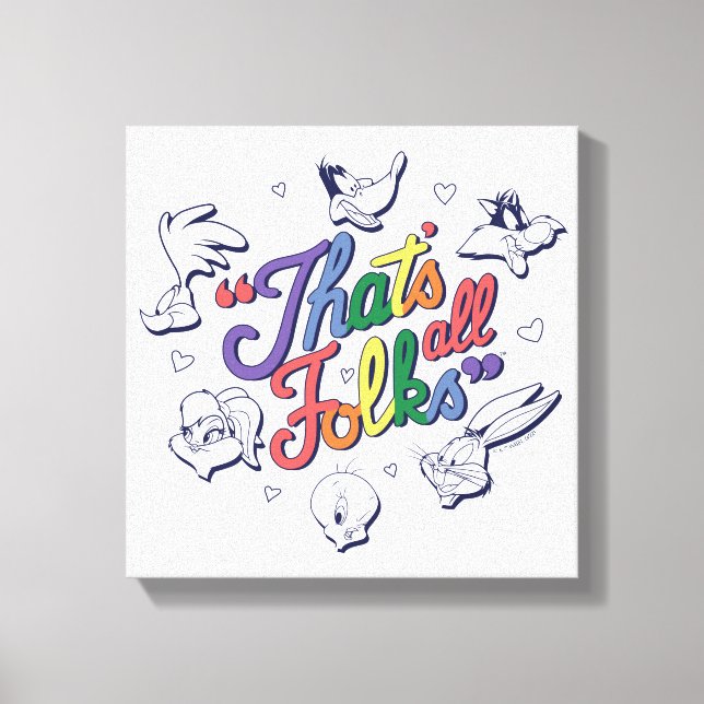 LOONEY TUNES™ - That's All Folks! Pride Badge Canvas Print (Front)