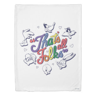 LOONEY TUNES™ - That's All Folks! Pride Badge Duvet Cover